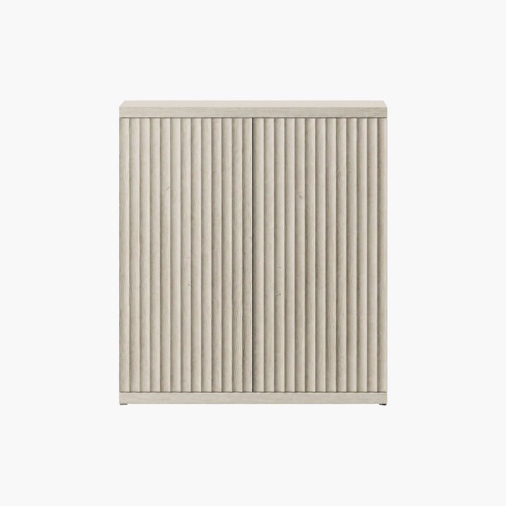 Stria Sideboard Cabinet with 2 Doors, Straight Edge