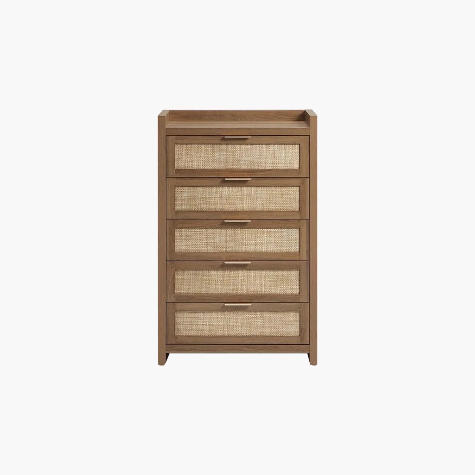 Savanna Rattan Dresser, 5 Drawers