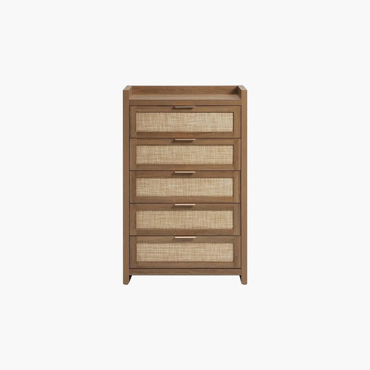 Savanna Rattan Dresser, 5 Drawers