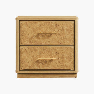 Burluxe 2 Drawers Nightstand, Bedroom Storage