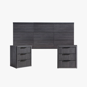 Stria 9-Drawer Dresser and Cas Nightstands Set