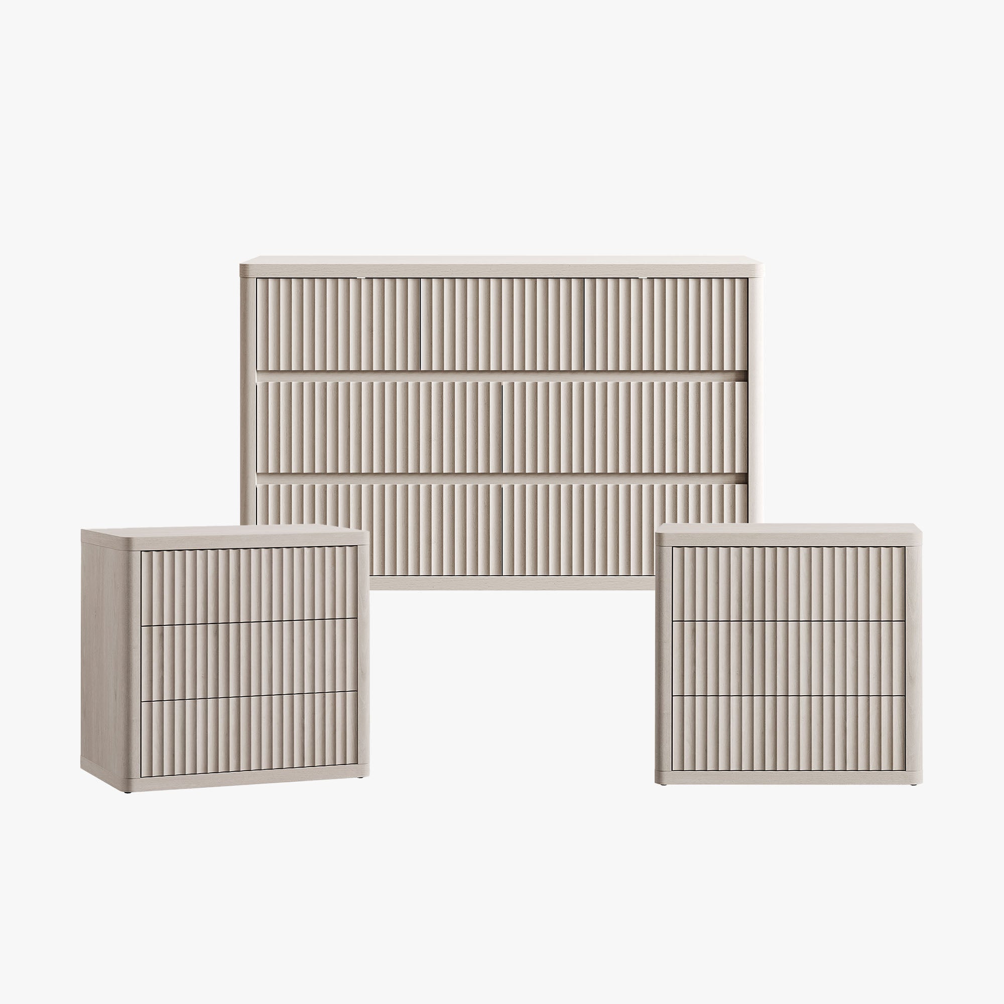 Cas 7-Drawer Dresser and Large-Size Nightstands Set