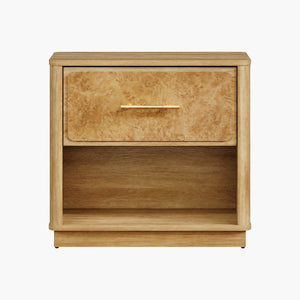 Burluxe Modern Nightstand with 1 Drawer, 24.8'' Wide