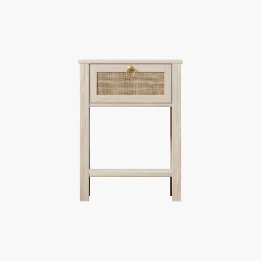 Terra Black Rattan Nightstand