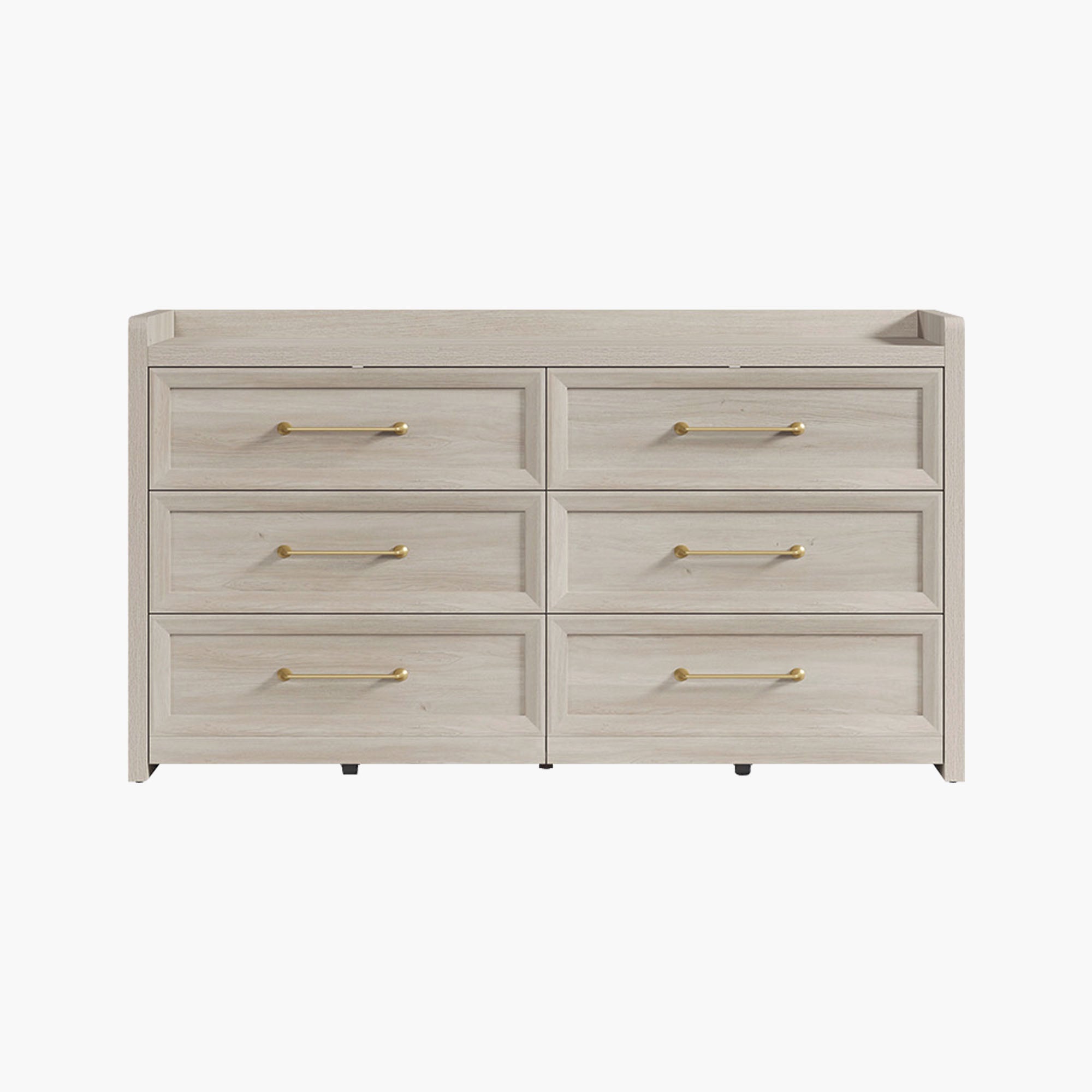 Helio White 6 Drawers Dresser