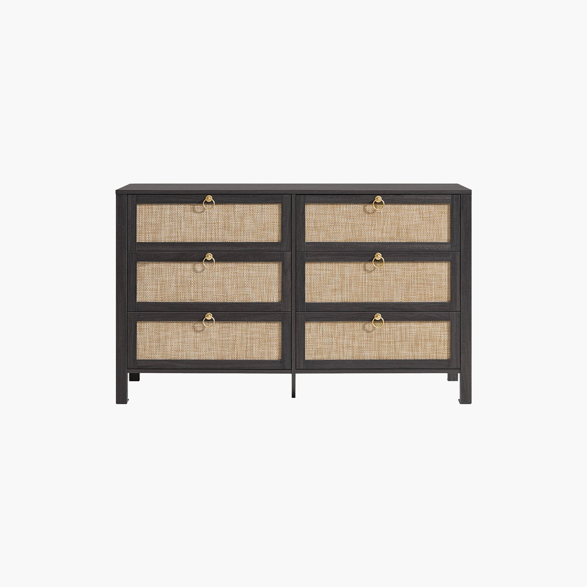 Terra Black Dresser, 6 Drawers