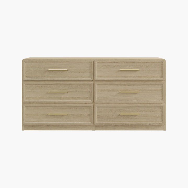 Crescent Modern Dresser for Bedroom Storage, 64'' Wide