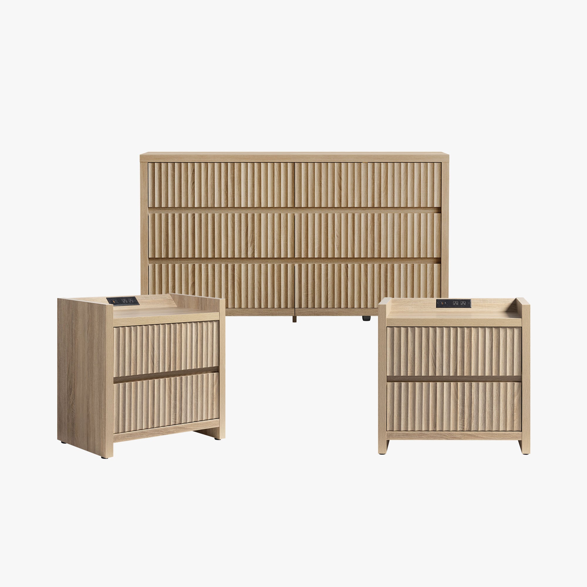 Prelude Modern Dresser and Nightstands Bedroom Sets