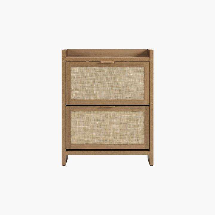 Savanna Rattan Double Flip Shoe Cabinet