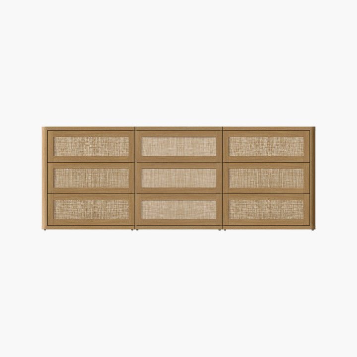 Zura Modular 9 Drawers Chest, Large Storage