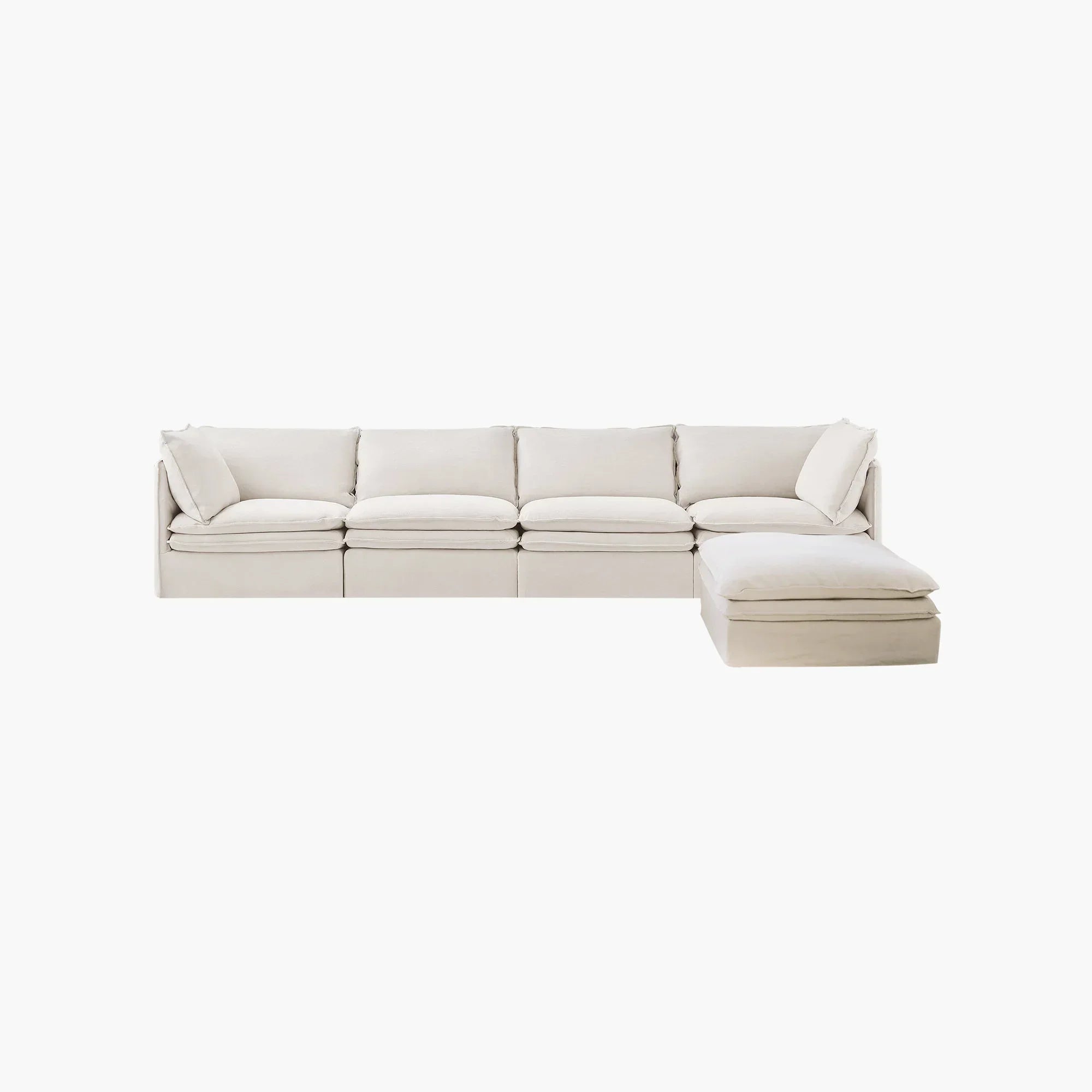 Eira Modular L-Shape Sofa, Deep Oversized Seat