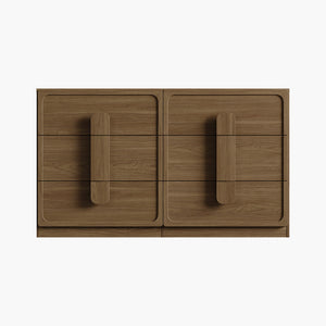 Arcus 6 Drawers Dresser with Arched Handles
