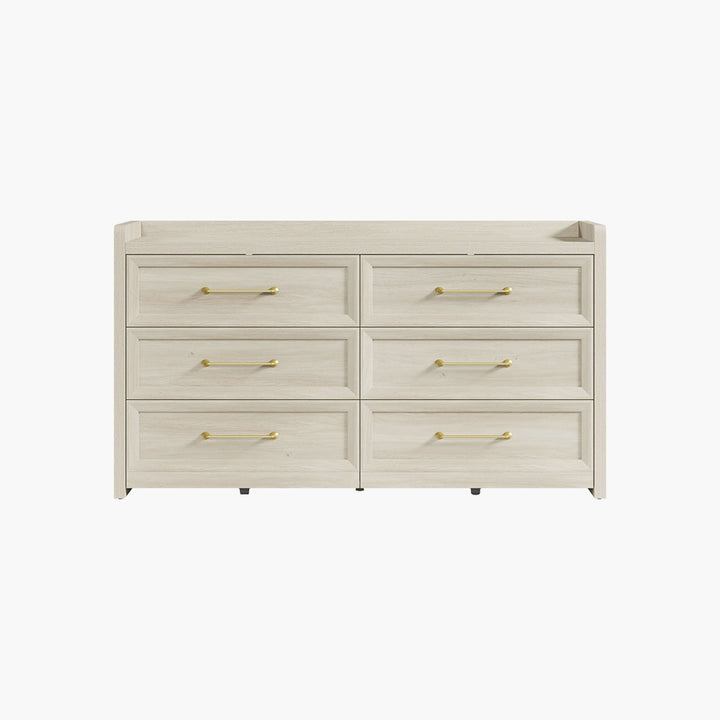 Helio White 6 Drawers Dresser, Bedroom Dresser with Drawers | Sicotas SICOTAS Helio White 6 Drawers Dresser, Bedroom Dresser with Drawers | Sicotas SICOTAS
