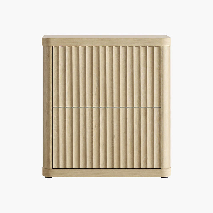 Cas 2-Drawer Nightstand, Fluted Style