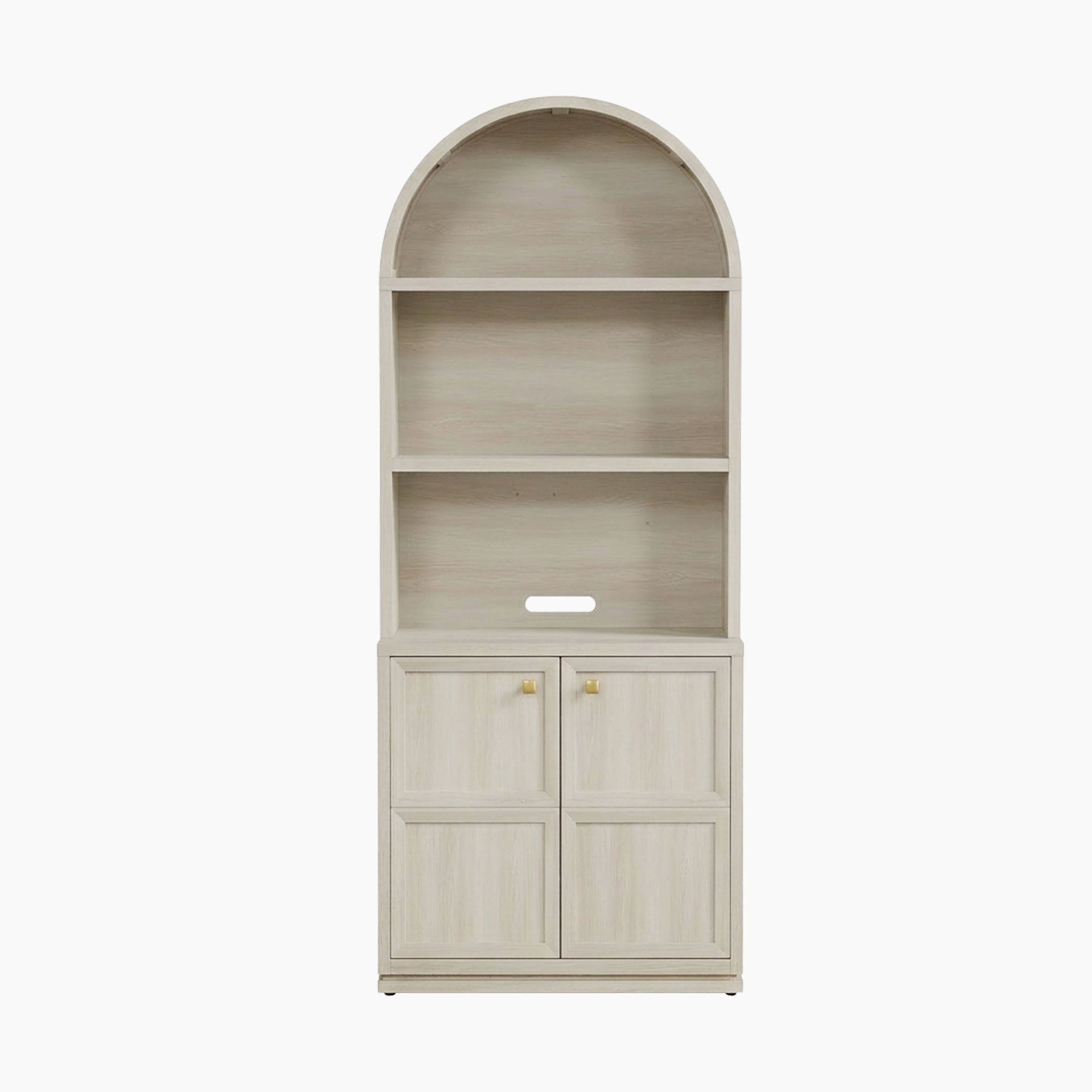 Helio 2-Door Arched Bookcase with Oval Cutout