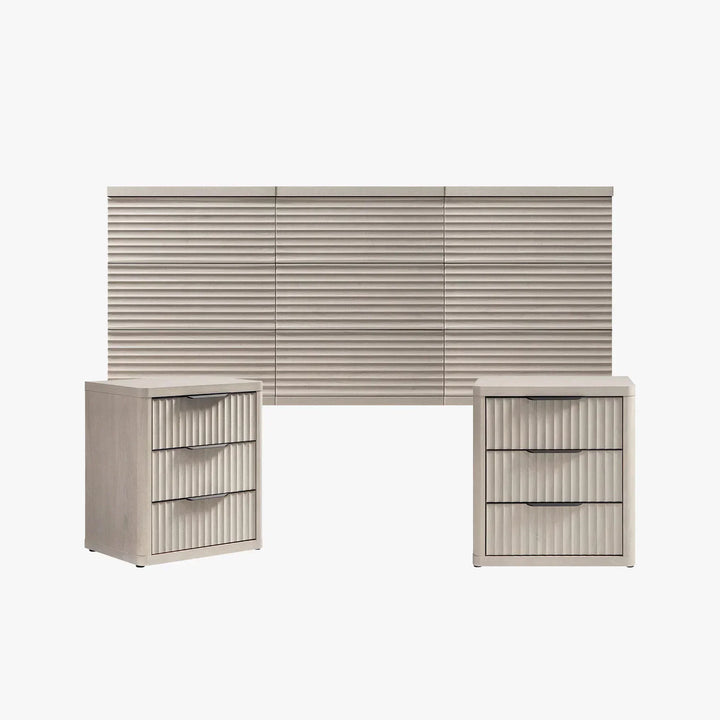 Stria 9-Drawer Dresser and Cas 3-Drawer Nightstand Set