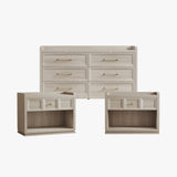 Helio 6-Drawer Dresser and Large Nightstands Set