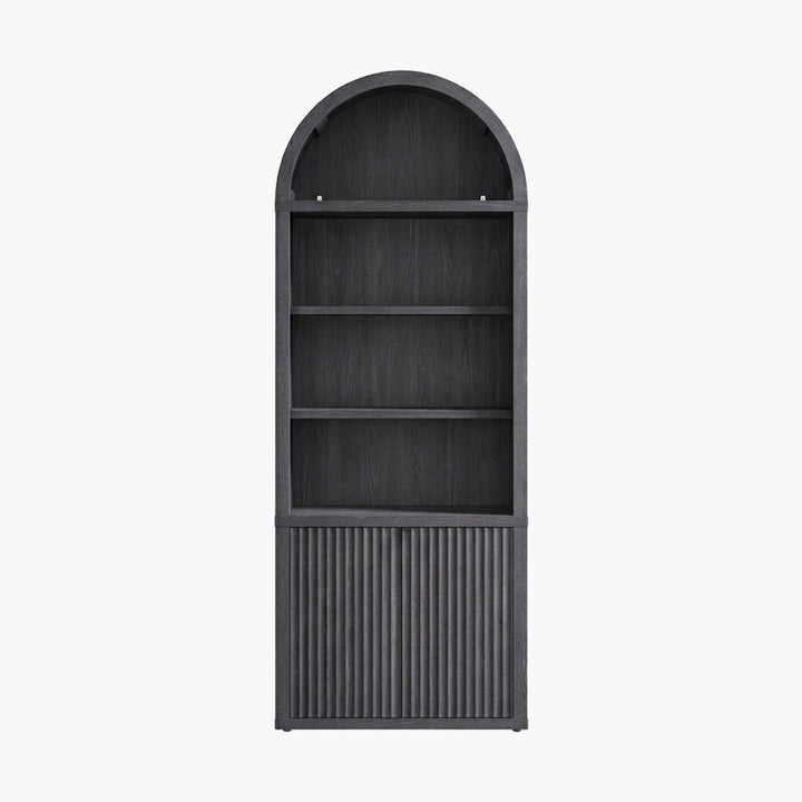 Cas Arched Bookcase with 2 Doors, 82 Inches Tall