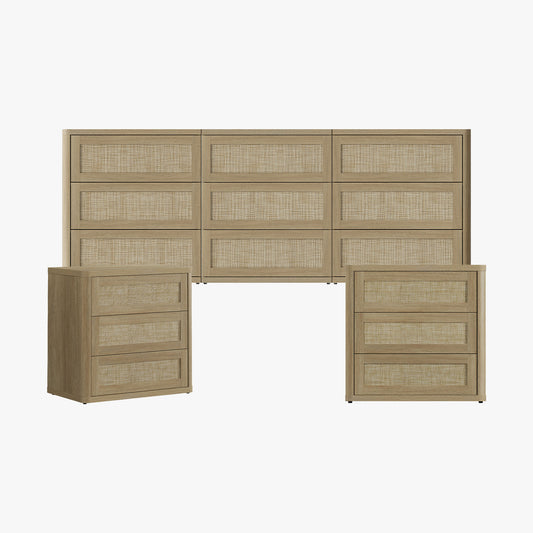 Zura Sectional 9 Drawers Dresser Sets
