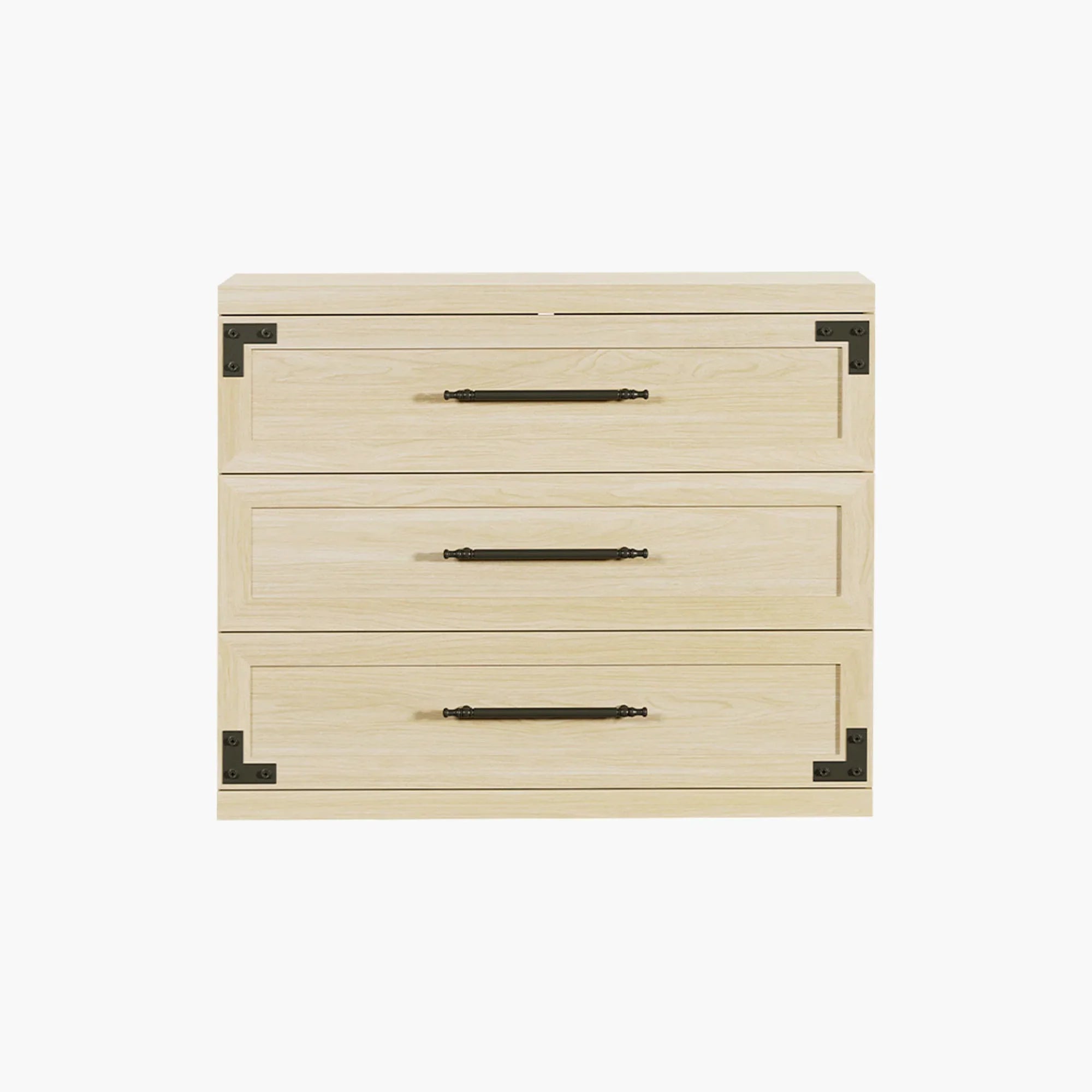 Willow 3-Drawers Nightstands Set, 25.5 Inch Tall