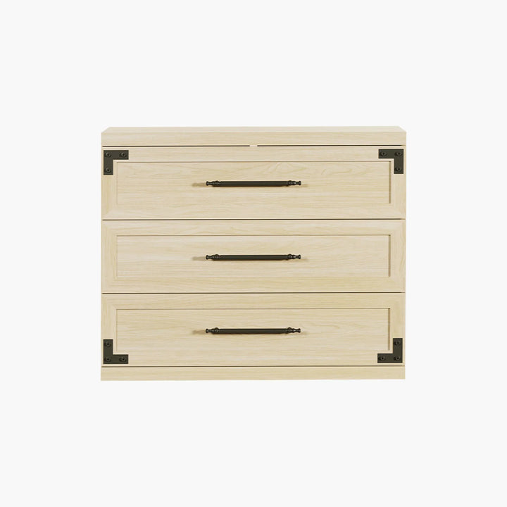 Willow 3-Drawers Nightstands Set, 25.5 Inch Tall