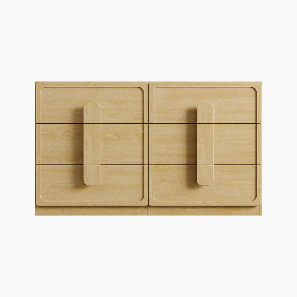 Arcus Bedroom Dresser with 6 Drawers, 53.5Inch Wide