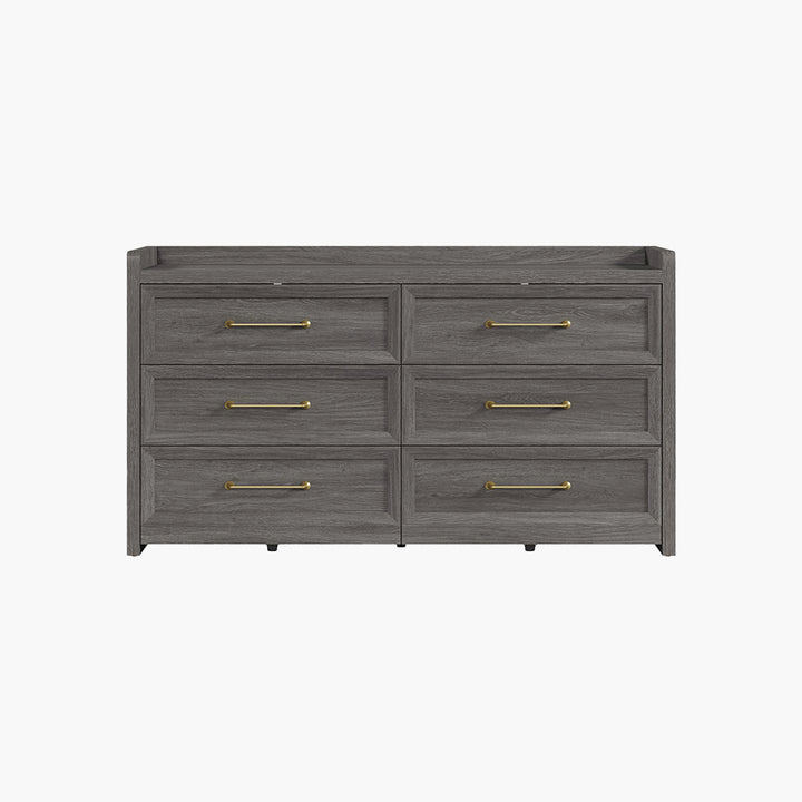 Helio Black Dresser, 6 Drawers