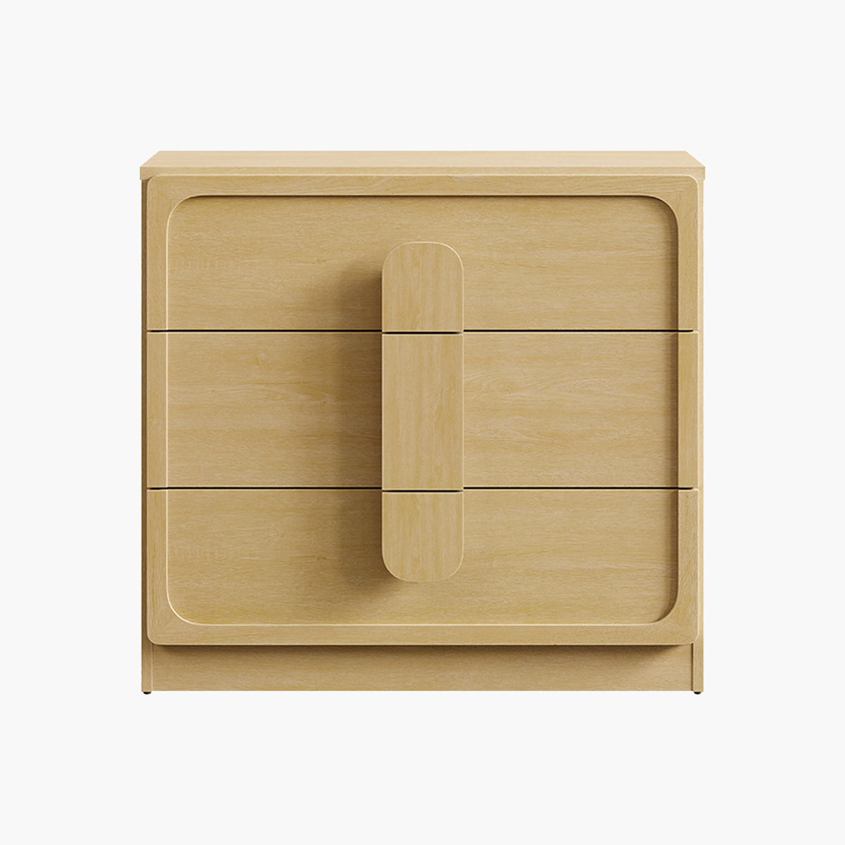 Arcus Nightstand with 3 Drawers, Arched Handles