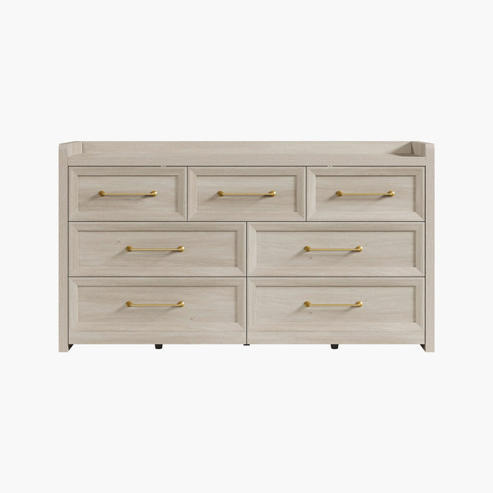Helio White Drawer Dresser 56.5 Inches Wide