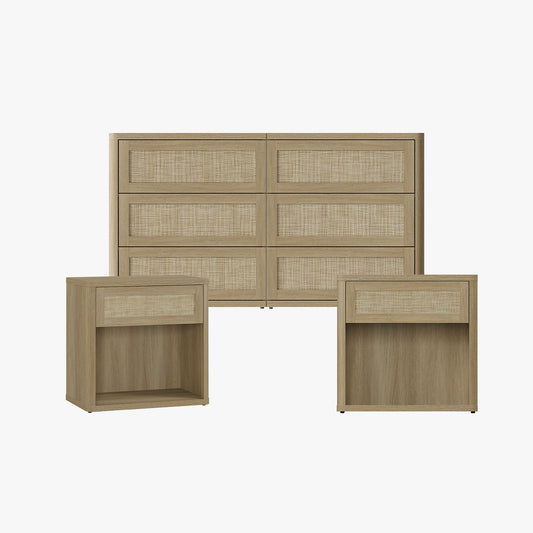 Zura Sectional 6-Drawer Dresser and Nightstand Set