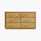 Burluxe Luxury Modern 6 Drawers Dresser, 55'' Wide