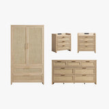 Savanna Boho Dresser, Nightstand and Wardrobe Bedroom Sets
