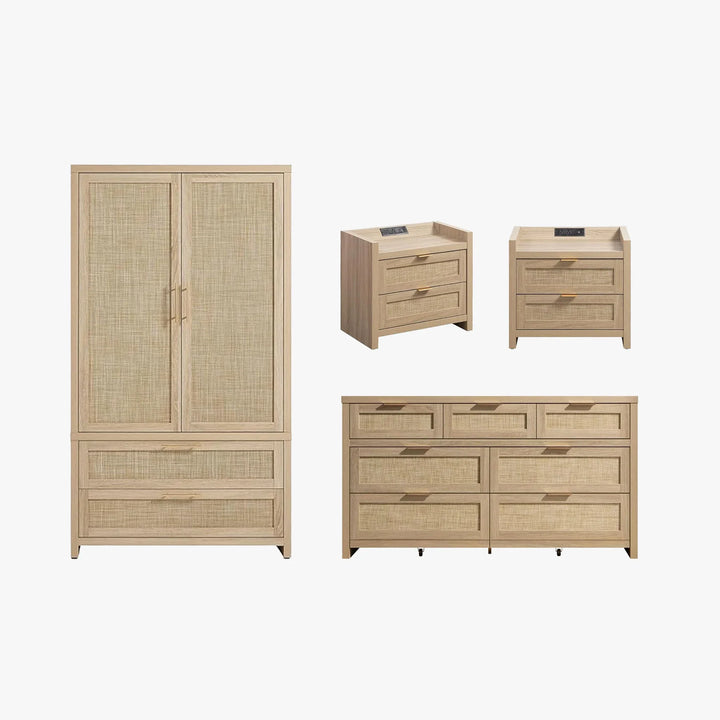 Savanna Wardrobes Closet,Dresser and Nightstand Set