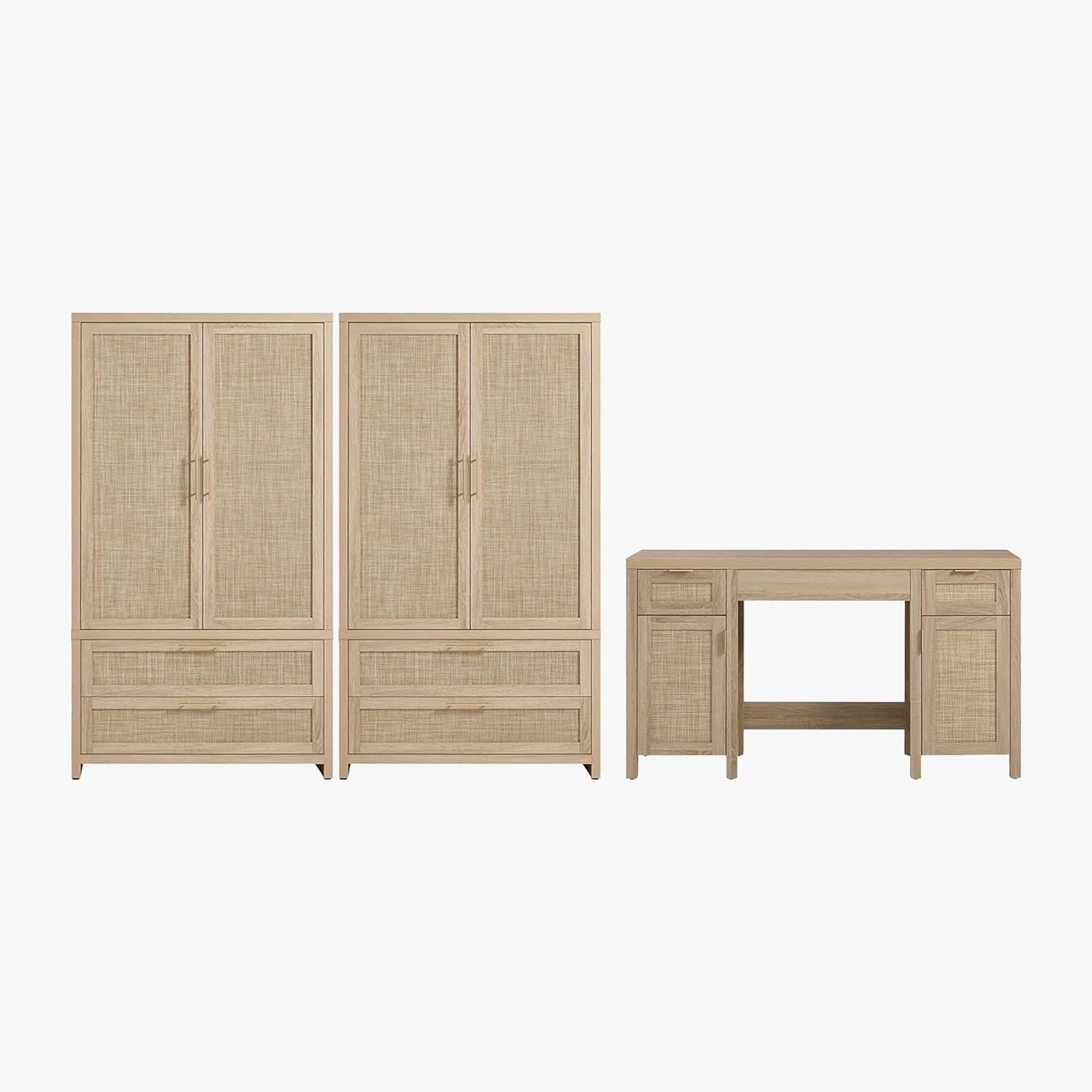 Savanna Vanity Table and Wardrobe Set