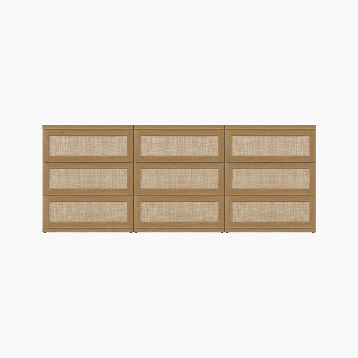 Zura Modular 9 Drawers Dresser, 31-Inch Tall