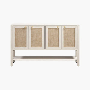 Terra TV Stand, 4 Doors, White Cream Oak
