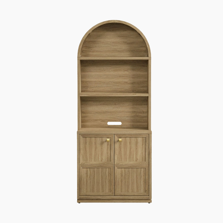 Helio 2-Door Arched Bookcase with Oval Cutout