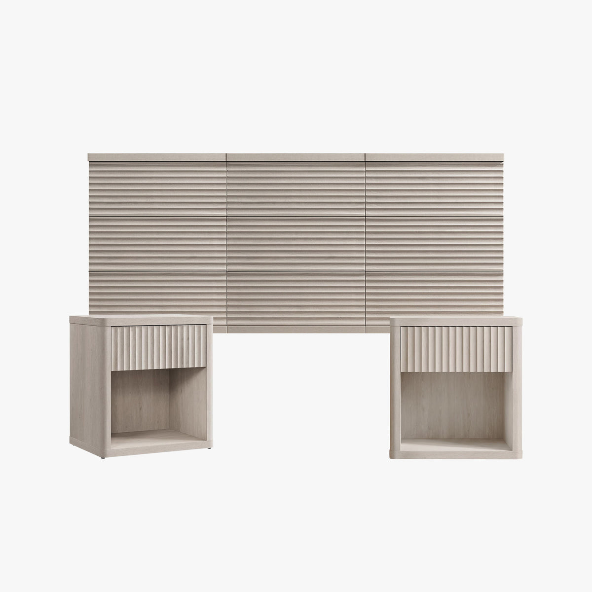 Stria 9-Drawer Dresser and Cas Nightstand Set