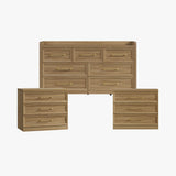 Helio 7-Drawer Dresser and 3-Drawer Nightstands Set