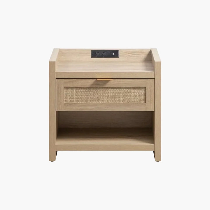 Savanna Rattan Nightstand with Drawer