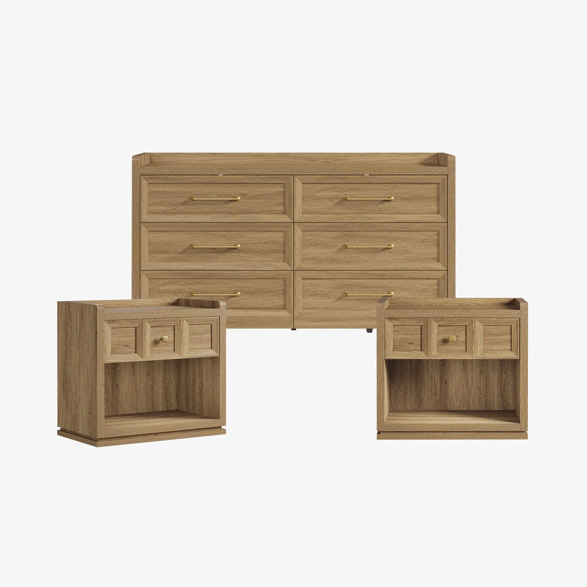 Helio 6 Drawers Dresser and Nightstand