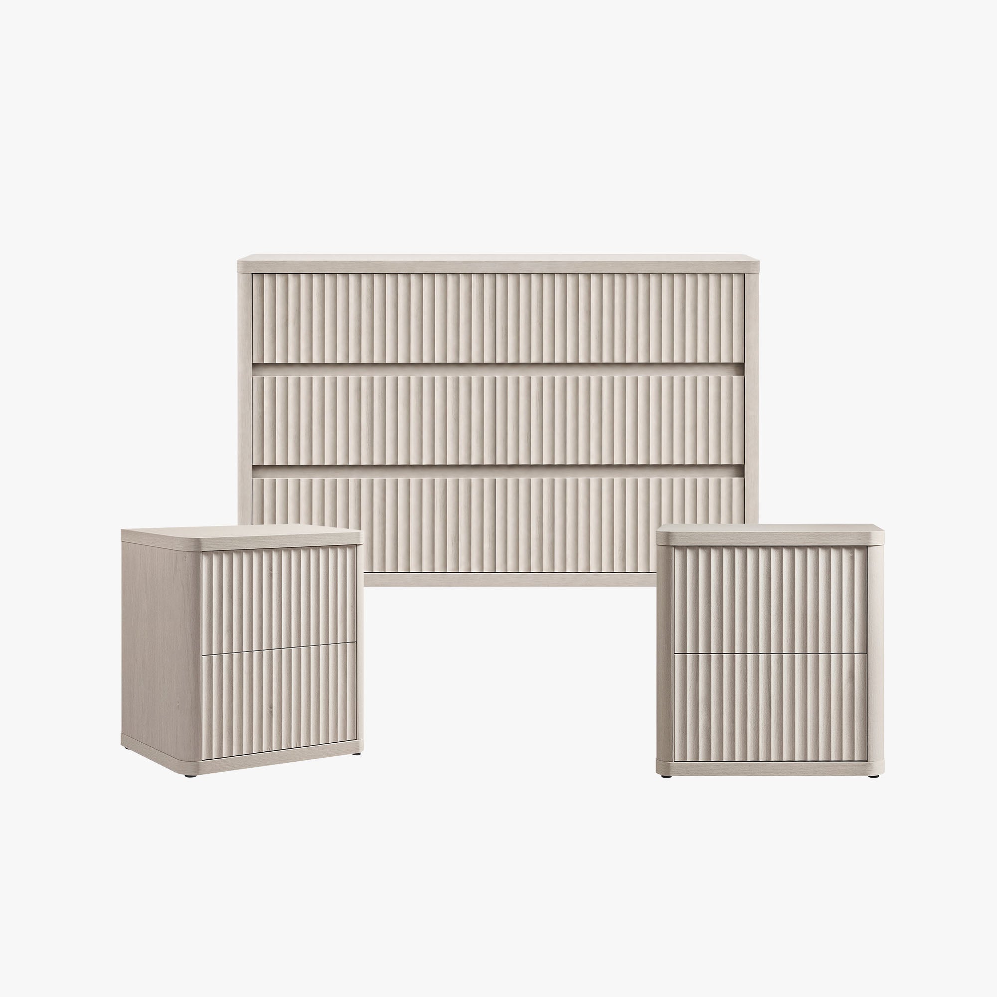 Cas 6 Drawers Dresser and 2 Drawers Nightstands Set