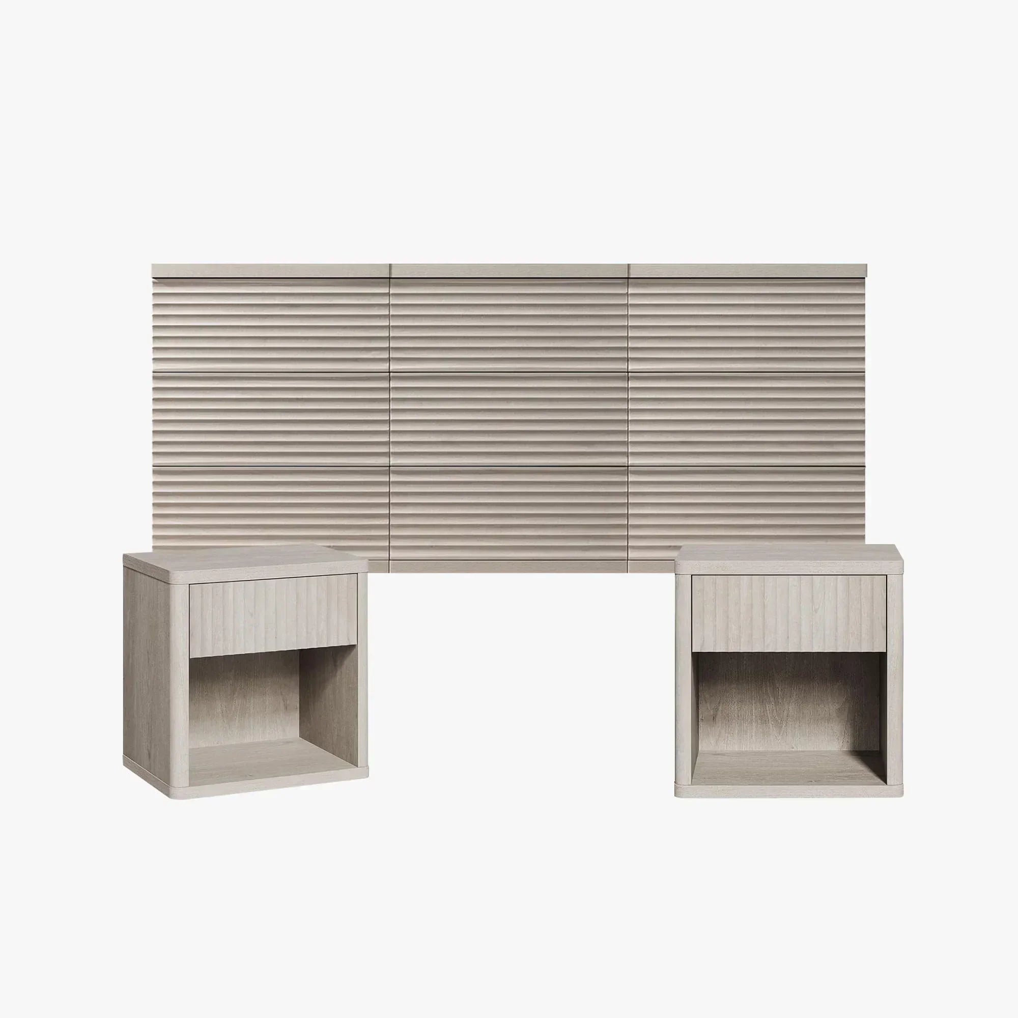 Stria Dresser and Night Tables Set
