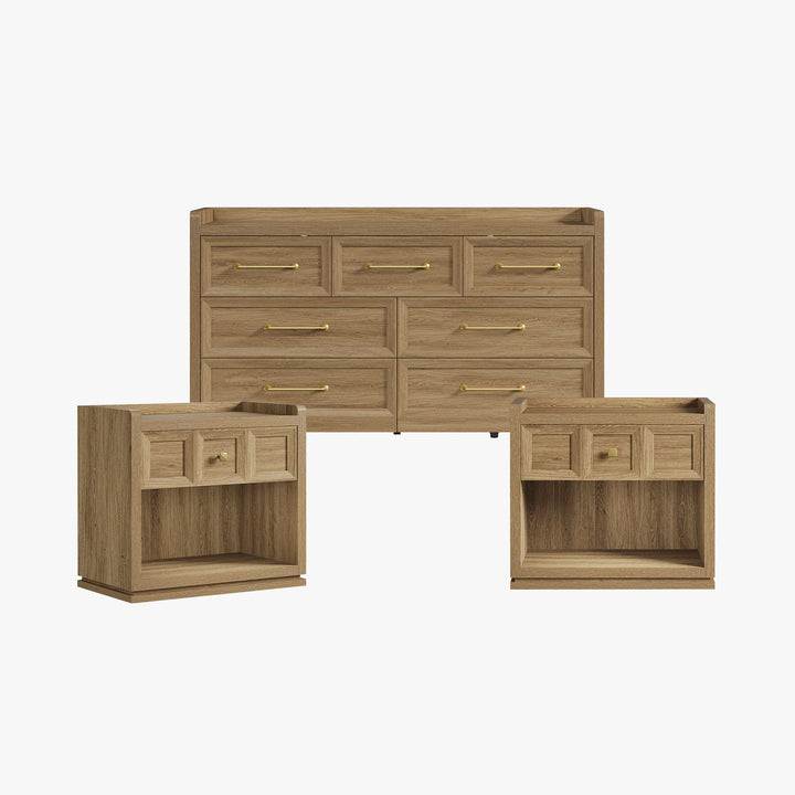 Helio Dresser and Nightstands Bedroom Set