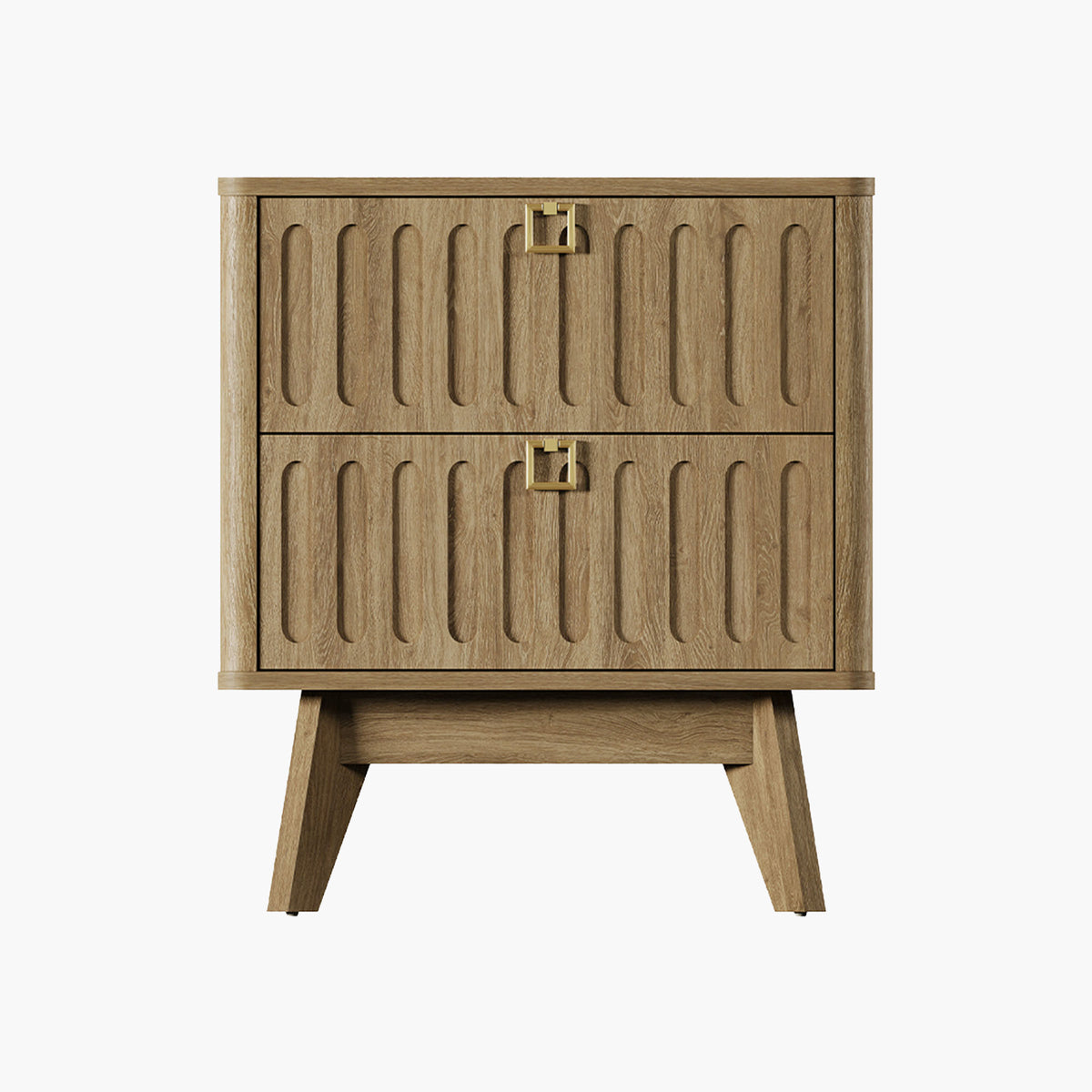 Domus 2-Drawer Nightstand, Modern Design