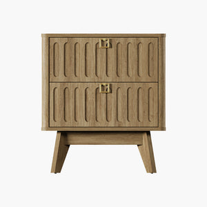 Domus 2-Drawer Nightstand, Modern Design