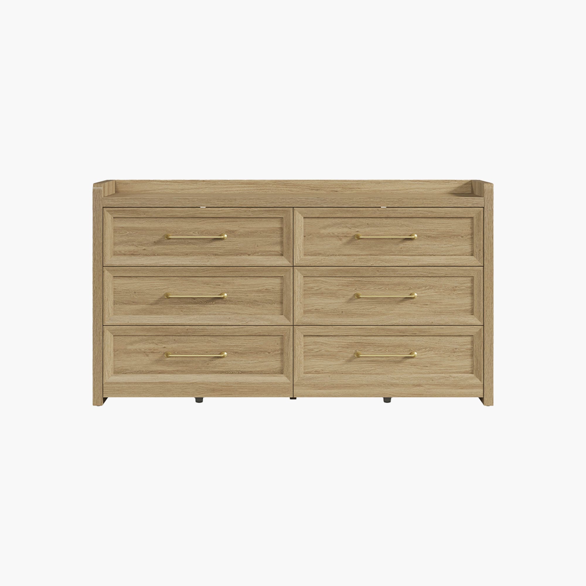 Helio White 6 Drawers Dresser