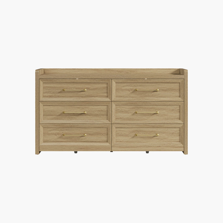 Helio White 6 Drawers Dresser