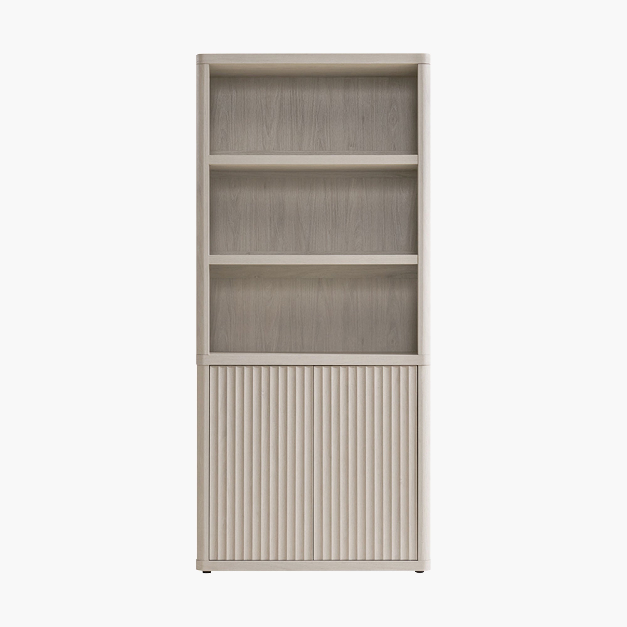 Cas Modern Bookcase Cabinet, Two-Door Storage