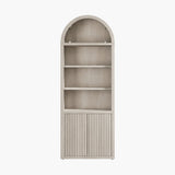 Cas Modern Arched Bookcase, Large Storage
